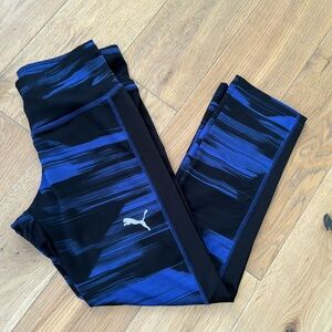Puma blue and black capri leggings